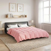 Produktbild för Full Års-Duvet Quiltad Rosa 200 x 200 cm Mikrofiber
