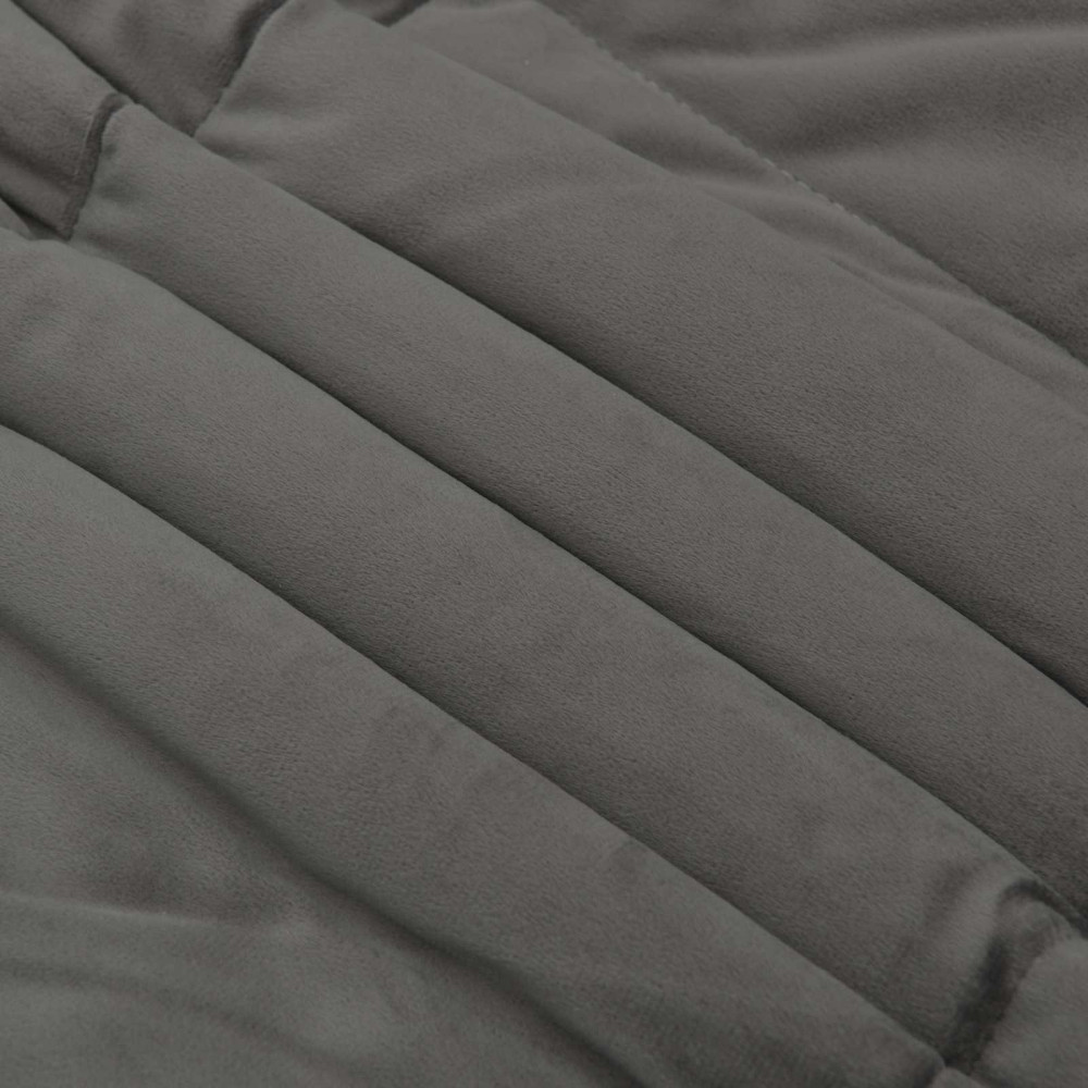 Produktbild för Vinter Täcke Quiltad Ljusgrå 135 x 200 cm Mikrofiber