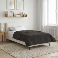 Produktbild för Sommar Duvet Antracit 135 x 200 cm Mikrofiber och Teddyfleece