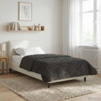 Produktbild för Sommar Duvet Antracit 140 x 220 cm Mikrofiber och Teddyfleece