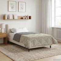 Produktbild för Sommar Duvet Ljusgrå 135 x 200 cm Mikrofiber och Teddyfleece