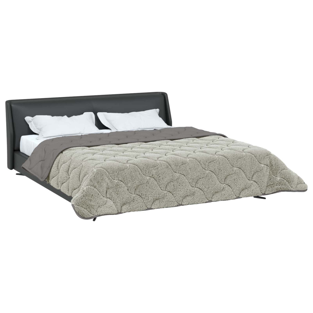 Produktbild för Sommar Duvet Ljusgrå 220 x 240 cm Mikrofiber och Teddyfleece