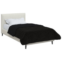Produktbild för Sommar Duvet Svart 135 x 200 cm Mikrofiber och Teddyfleece