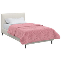 Produktbild för Sommar Duvet Rosa 140 x 220 cm Mikrofiber och Teddyfleece