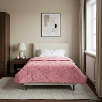 Produktbild för Sommar Duvet Rosa 155 x 200 cm Mikrofiber och Teddyfleece