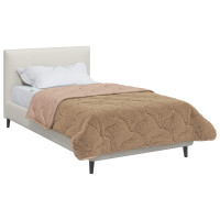 Produktbild för Sommar Duvet Taupe 135 x 200 cm Mikrofiber och Teddyfleece