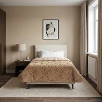 Produktbild för Sommar Duvet Taupe 135 x 200 cm Mikrofiber och Teddyfleece
