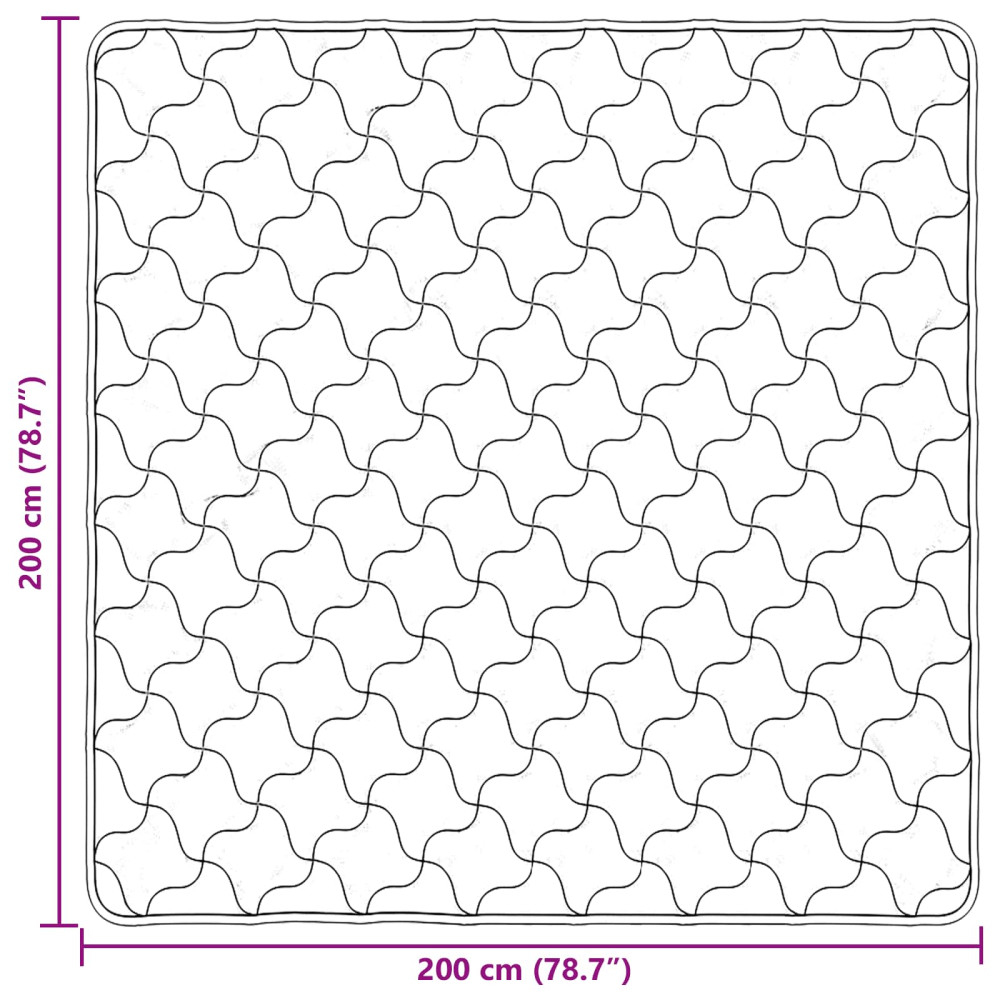 Produktbild för Sommar Duvet Kräm 200 x 200 cm Mikrofiber och Teddyfleece
