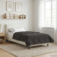Produktbild för Full Års-Duvet Quiltad Antracit 135 x 200 cm