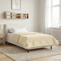 Produktbild för Full Års-Duvet Kräm 140 x 220 cm Mikrofiber och Teddyfleece
