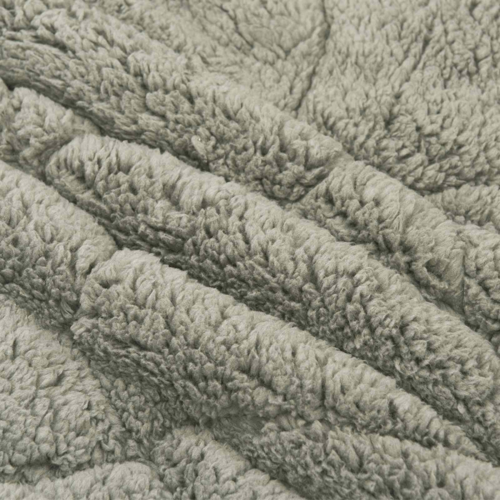 Produktbild för Vinter Täcke Ljusgrå 135 x 200 cm Mikrofiber och Teddyfleece