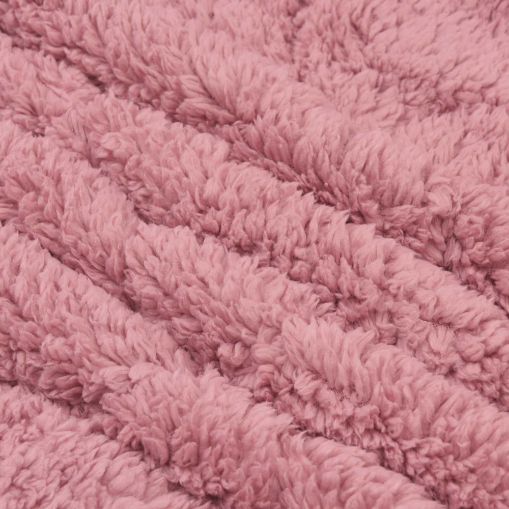 Produktbild för Vinter Täcke Rosa 135 x 200 cm Mikrofiber och Teddyfleece