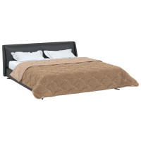 Produktbild för Vinter Täcke Taupe 200 x 220 cm Mikrofiber och Teddyfleece