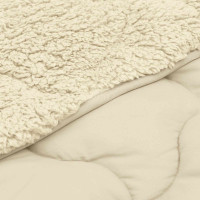 Produktbild för Vinter Täcke Kräm 135 x 200 cm Mikrofiber och Teddyfleece