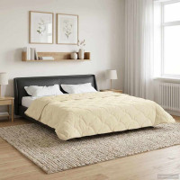 Produktbild för Vinter Täcke Kräm 200 x 240 cm Mikrofiber och Teddyfleece