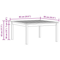 Produktbild för Kaffeebord Ljus akacia 85 x 85 x 45 cm Massivt Akaciaträ