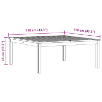 Produktbild för Kaffeebord Ljus akacia 110 x 110 x 45 cm Massivt Akaciaträ