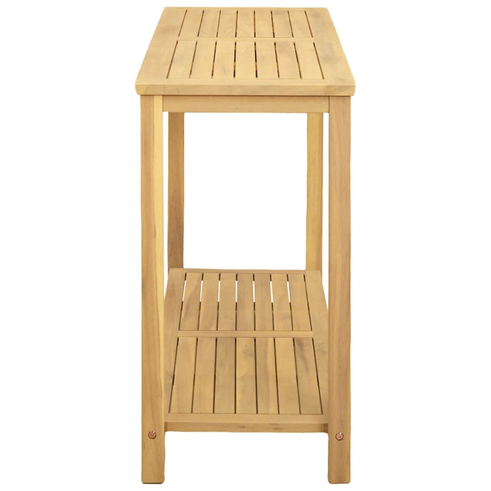 Produktbild för Trädgårdskonsolbord Ljus akacia 110 x 40 x 75 cm