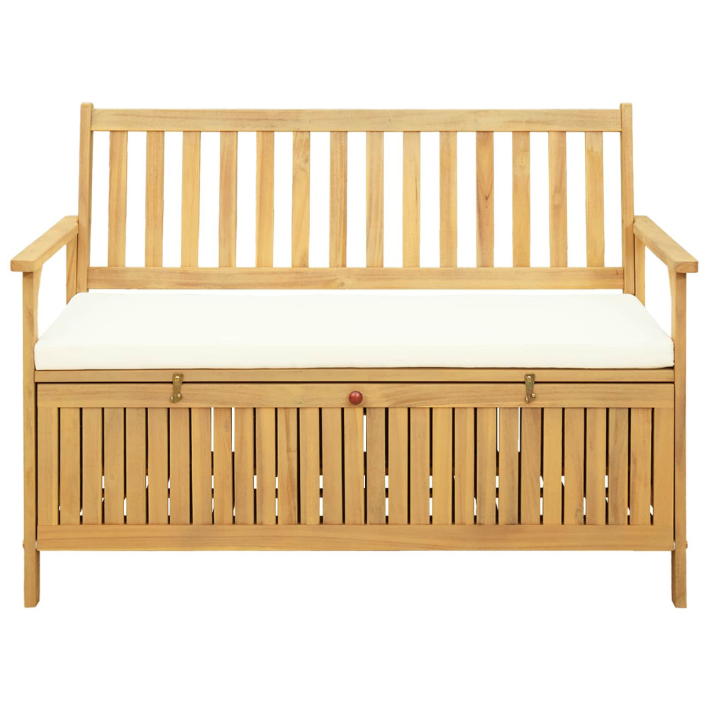 Produktbild för Förvaringsbänk med kudde med lagring med dörr 120 x 63 x 84 cm