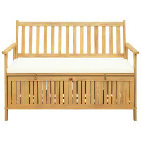Produktbild för Förvaringsbänk med kudde med lagring med dörr 120 x 63 x 84 cm