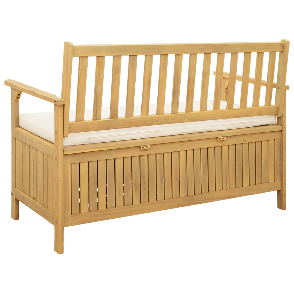 Produktbild för Förvaringsbänk med kudde med lagring med dörr 120 x 63 x 84 cm