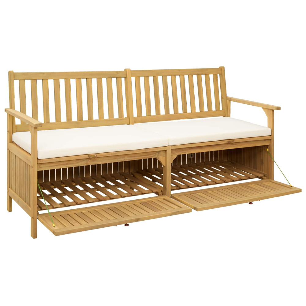 Produktbild för Förvaringsbänk med kudde med lagring med dörr 170 x 63 x 84 cm