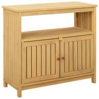 Produktbild för Trädgårdskonsolbord Ljus akacia 80 x 35 x 75 cm