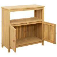 Produktbild för Trädgårdskonsolbord Ljus akacia 80 x 35 x 75 cm