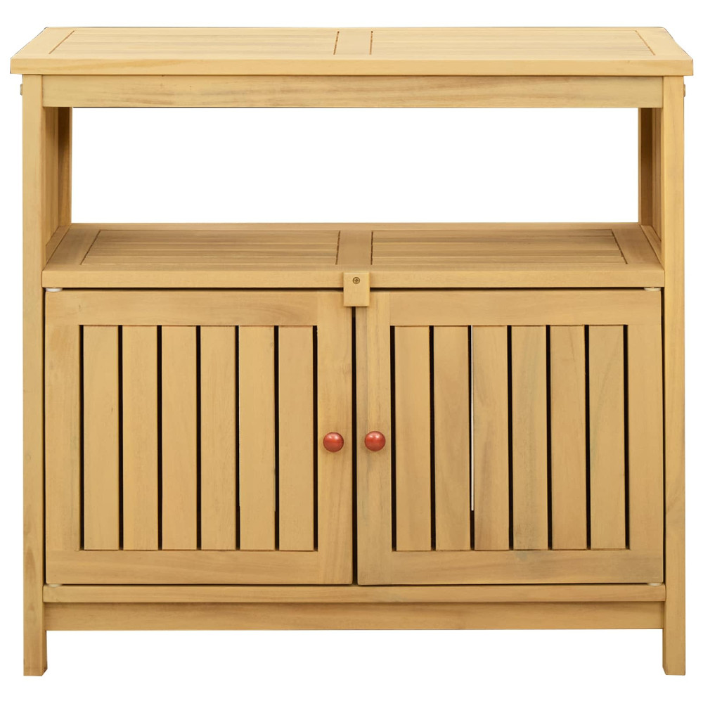 Produktbild för Trädgårdskonsolbord Ljus akacia 80 x 35 x 75 cm