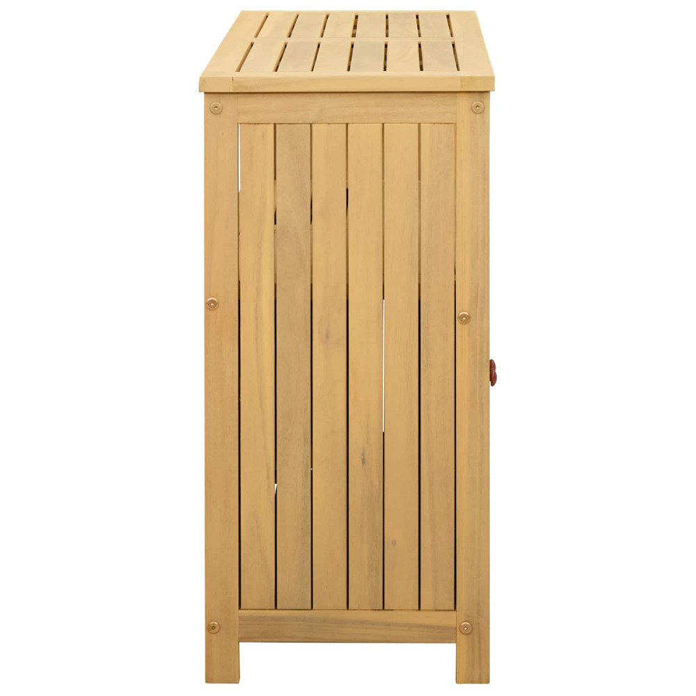Produktbild för Trädgårdskonsolbord Ljus akacia 80 x 35 x 75 cm