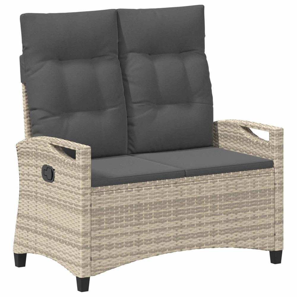Produktbild för Trädgårdsbänk med kudde 105 x 60 x 112 cm stål