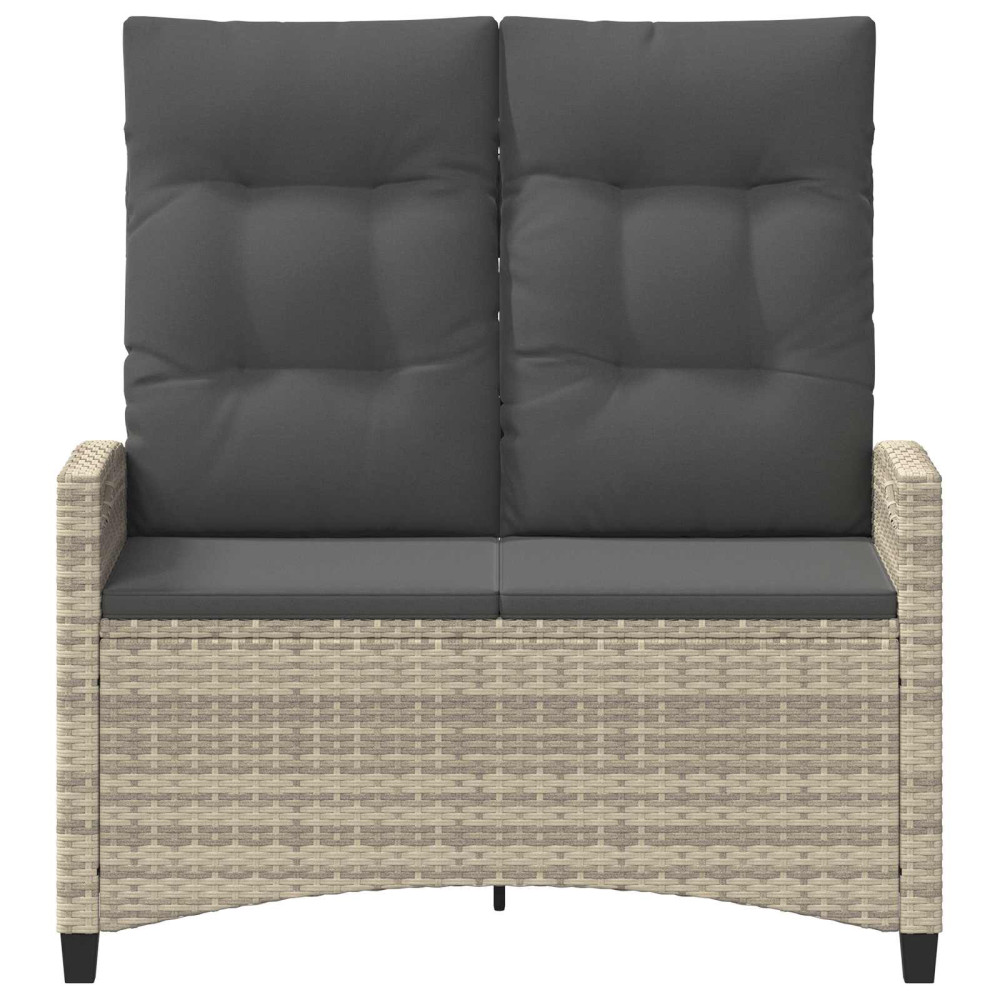 Produktbild för Trädgårdsbänk med kudde 105 x 60 x 112 cm stål