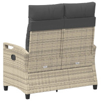 Produktbild för Trädgårdsbänk med kudde 105 x 60 x 112 cm stål