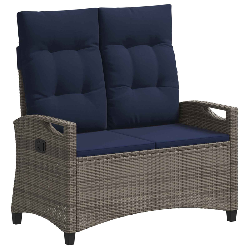 Produktbild för Trädgårdsbänk med kudde 105 x 60 x 112 cm stål