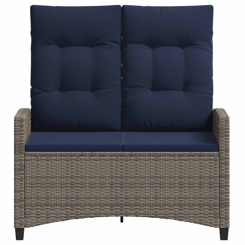Produktbild för Trädgårdsbänk med kudde 105 x 60 x 112 cm stål