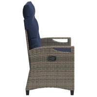 Produktbild för Trädgårdsbänk med kudde 105 x 60 x 112 cm stål
