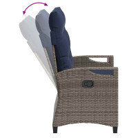 Produktbild för Trädgårdsbänk med kudde 105 x 60 x 112 cm stål