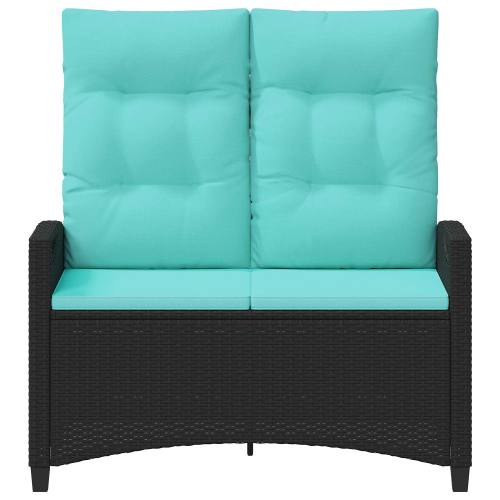 Produktbild för Trädgårdsbänk med kudde 105 x 60 x 112 cm stål