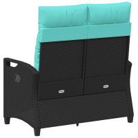 Produktbild för Trädgårdsbänk med kudde 105 x 60 x 112 cm stål