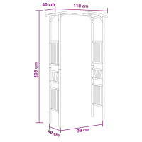 Produktbild för Trädgårdsbåge Naturfärg 110 x 40 x 205 cm Bambus