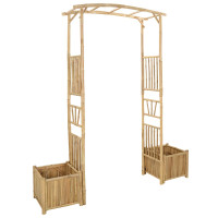 Produktbild för Trädgårdsbåge Naturfärg 177 x 40 x 205 cm Bambus