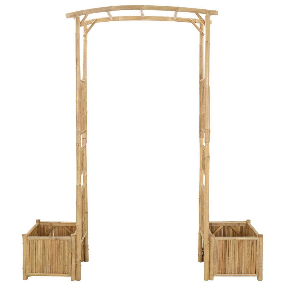 Produktbild för Trädgårdsbåge Naturfärg 177 x 40 x 205 cm Bambus