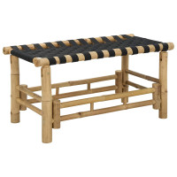 Produktbild för Trädgårdsbänk 80 x 38 x 40 cm Bambus Naturfärg Rektangulär