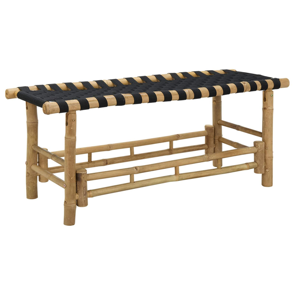 Produktbild för Trädgårdsbänk 110 x 38 x 40 cm Bambus Naturfärg Rektangulär