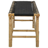 Produktbild för Trädgårdsbänk 110 x 38 x 40 cm Bambus Naturfärg Rektangulär