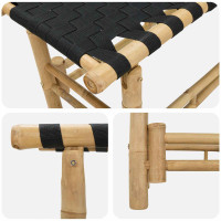 Produktbild för Trädgårdsbänk 110 x 38 x 40 cm Bambus Naturfärg Rektangulär