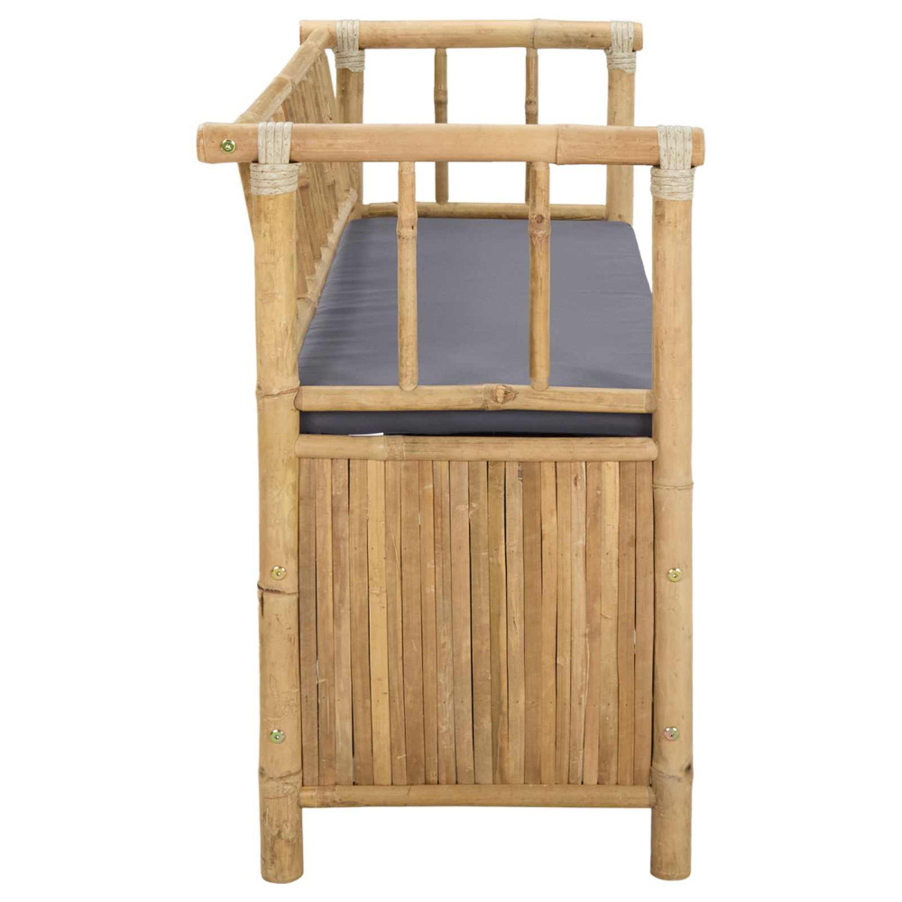 Produktbild för Trädgårdsförvaringsbänk 110 x 47 x 80 cm Bambus Naturfärg