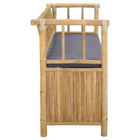 Produktbild för Trädgårdsförvaringsbänk 110 x 47 x 80 cm Bambus Naturfärg