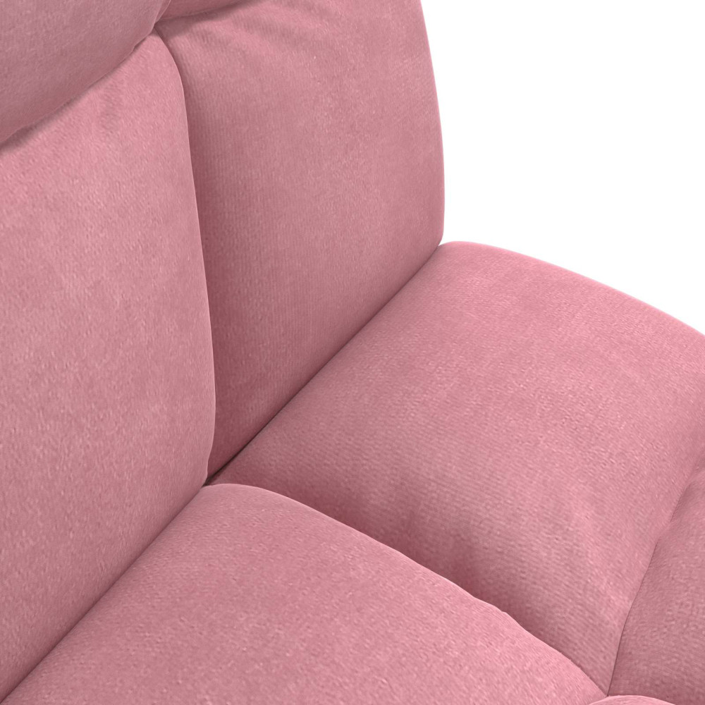 Produktbild för Justerbar golvstol Rosa Sammet