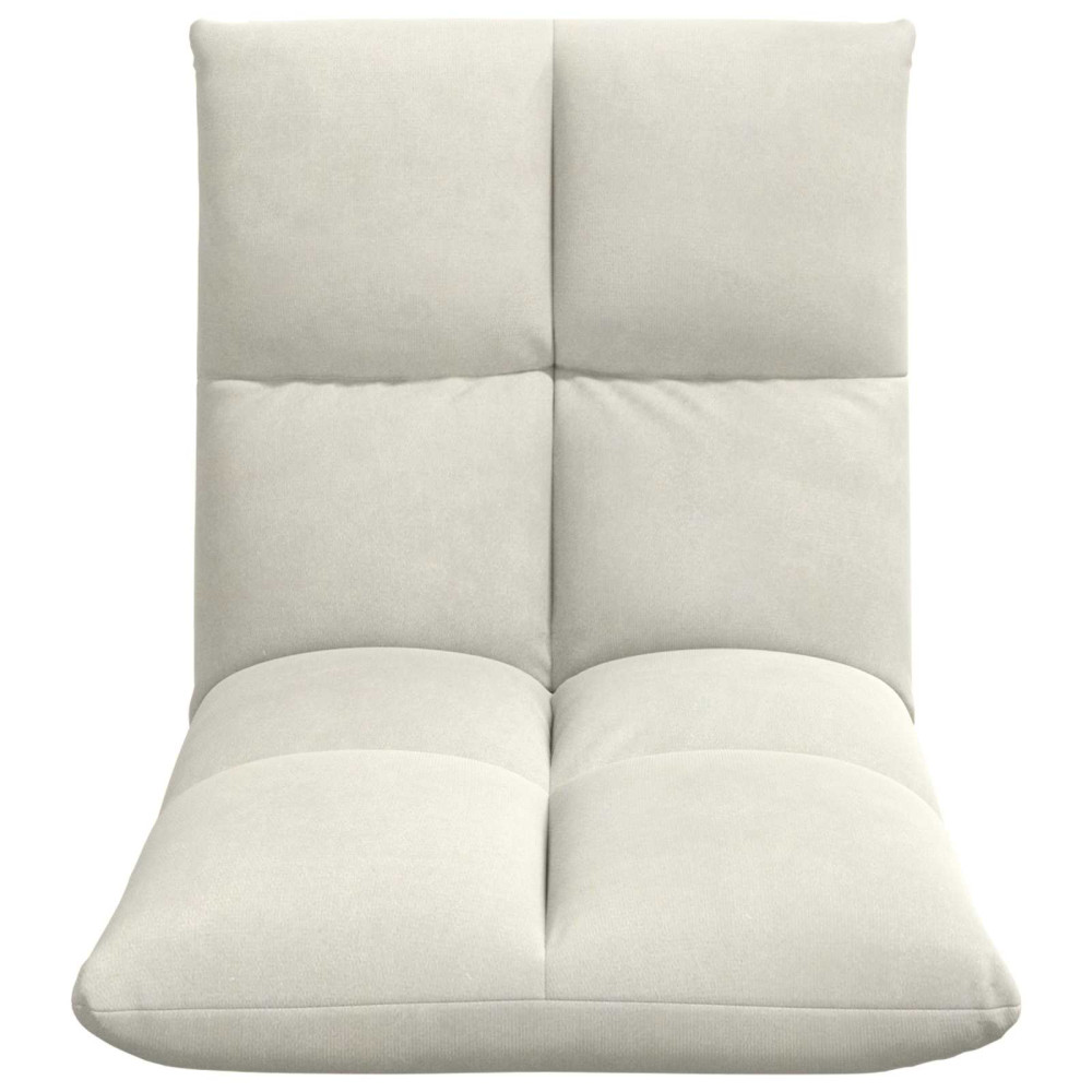 Produktbild för Justerbar golvstol Gräddvit Sammet